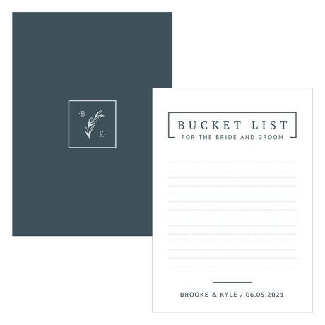 Personalized Wedding Bucket List Ideas And Suggestion Cards - Rustic Love