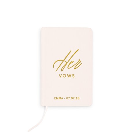 Personalized Vow Pocket Notebook - Her Vows