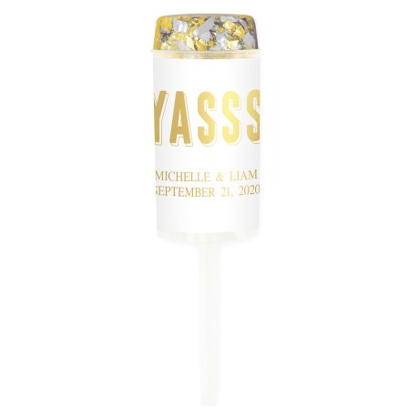 Personalized Push-Up Confetti Popper - YASSS