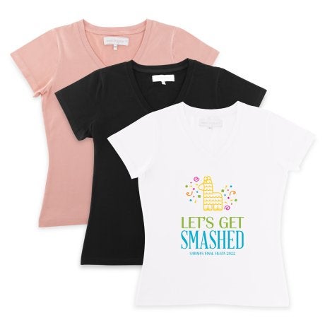 Personalized Bridal Party Wedding T-Shirt - Get Smashed
