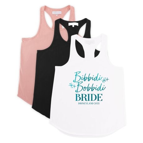 Personalized Bridal Party Wedding Tank Top - Bibbidi Bobbidi Bride