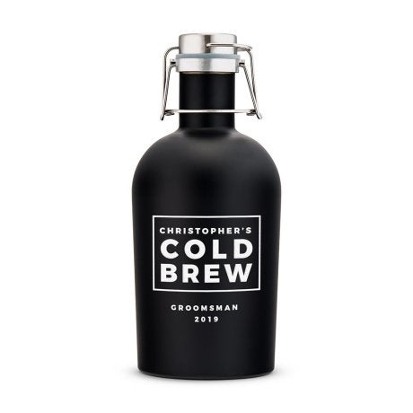 Personalized Stainless Steel Flip-Top Beer Growler - Cold Brew