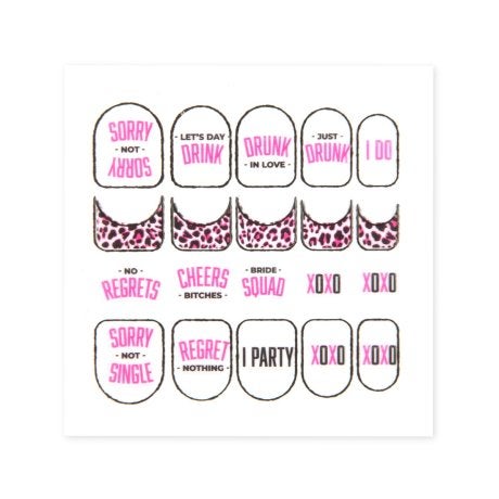 Adhesive Bachelorette Party Nail Stickers - Glam Squad
