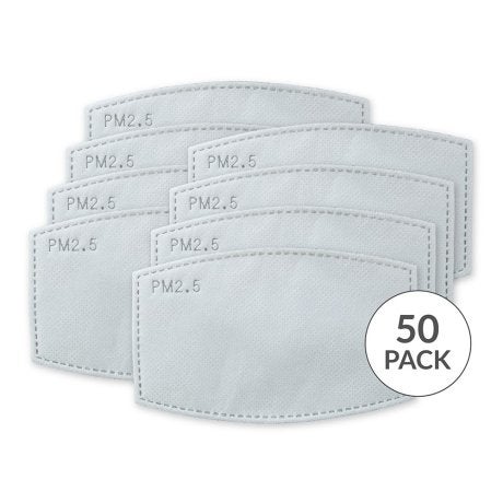 Adult PM 2.5 Protective Mask Filters - Pack Of 50