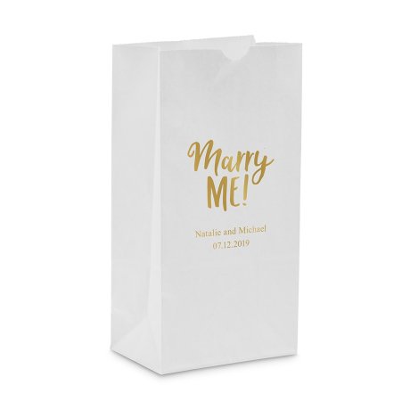 Marry Me! Block Bottom Gusset Paper Goodie Bags