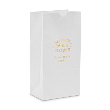 Home Sweet Home Block Bottom Gusset Paper Goodie Bags