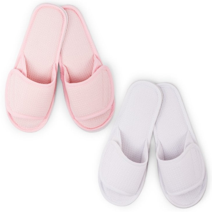 Women's Cotton Waffle Spa Slippers
