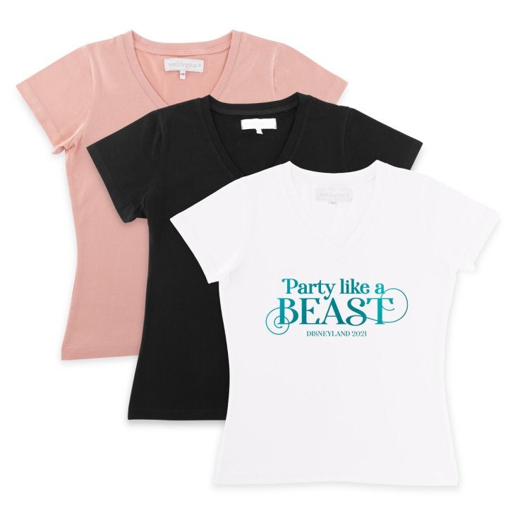 Personalized Bridal Party Wedding T-Shirt - Party Like A Beast