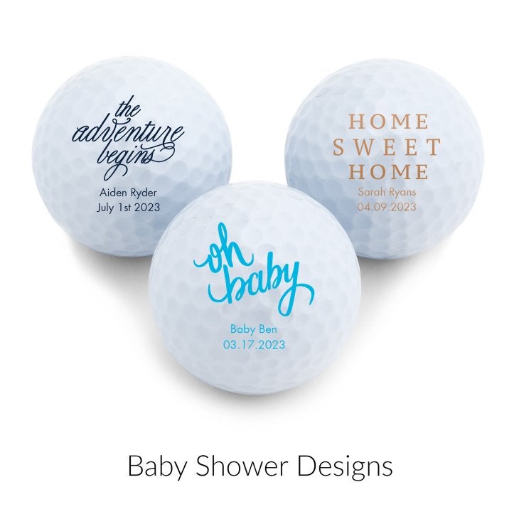 Personalized Golf Ball Wedding Favor - Baby Shower