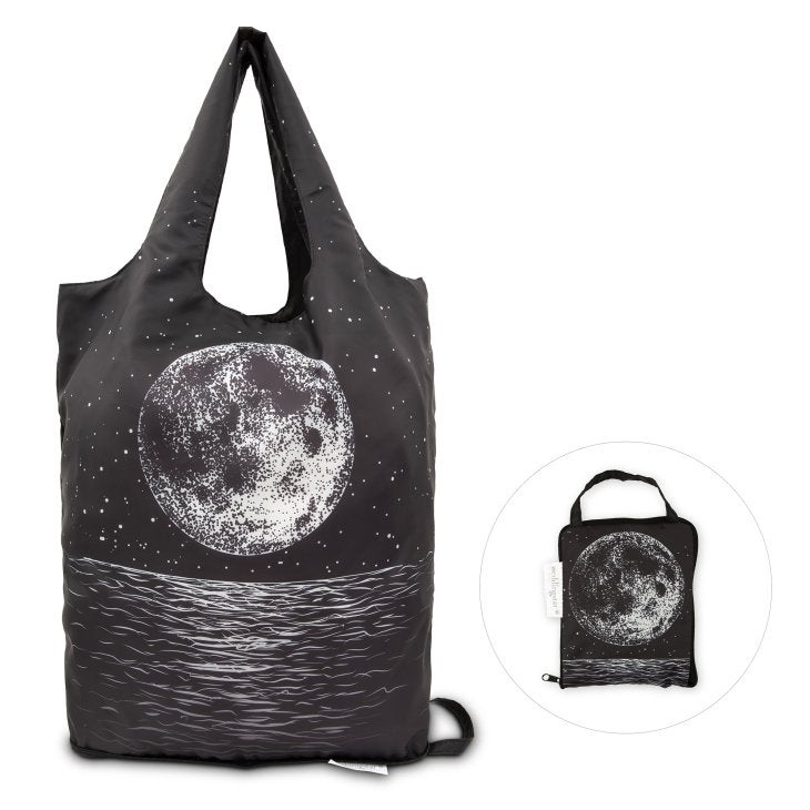 Reusable Foldable Compact Tote Bag - Full Moon