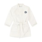 Personalized Flower Girl Satin Robe With Pockets - White