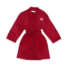Personalized Junior Bridesmaid Satin Robe With Pockets - Ruby Red