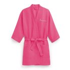 Women's Personalized Embroidered Waffle Spa Robe - Fuchsia / Hot Pink