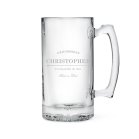 Personalized 25 Oz Glass Beer Mug - Established Groomsman And Best Man Engraving
