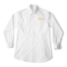 Personalized Embroidered Casual Bridesmaid Cotton Button Down Shirt- White