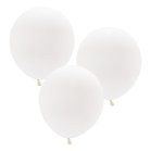 Large 17" White Round Wedding Balloons - Set Of 3
