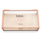 Large Personalized Rectangle Glass Jewelry Box - Miss To Mrs