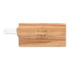 Personalized Wooden Cutting & Serving Board With White Handle - Modern Couple