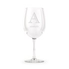 Large Personalized Stemmed Wine Glass - Classic Monogram Engraving