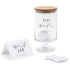 Personalized Glass Wedding Wishes Guest Book Jar - Best Wishes