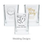 Custom Printed Square Shot Glass Wedding Favor - Wedding