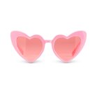 Women’s Unique Shaped Bachelorette Party Sunglasses - Pink Heart Eyes