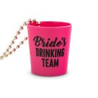 Hot Pink Beaded Necklace Shot Glass - Bride's Drinking Crew