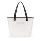Personalized Clear Plastic Stadium Tote Bag - Custom Text