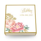 Large Personalized Modern Floral Bridal Party Gift Box With Magnetic Lid - Calligraphy