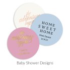 Personalized Paper Coasters - Round - Baby Shower