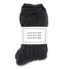 Personalized Cozy Sherpa Lined Cable Knit Slipper Socks - Custom Text
