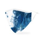 Adult Reusable, Washable 3 Ply Cloth Face Mask With Filter Pocket - Blue Tie-Dye