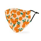 Adult Reusable, Washable 3 Ply Cloth Face Mask With Filter Pocket - Orange