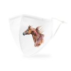 Adult Reusable, Washable 3 Ply Cloth Face Mask With Filter Pocket - Horse