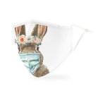 Adult Reusable, Washable 3 Ply Cloth Face Mask With Filter Pocket - Bunny