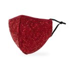 Luxury Adult Reusable, Washable Cloth Face Mask With Filter Pocket - Ruby Red