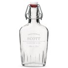 Personalized Clear Glass Hip Flask - Established Groomsman Engraving
