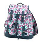 Large Personalized Polyester Fabric Backpack With Faux Leather Trim - Kaleidoscope