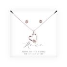 Personalized Bridal Party Heart & Crystal Jewelry Gift Set - Mother-In-Law