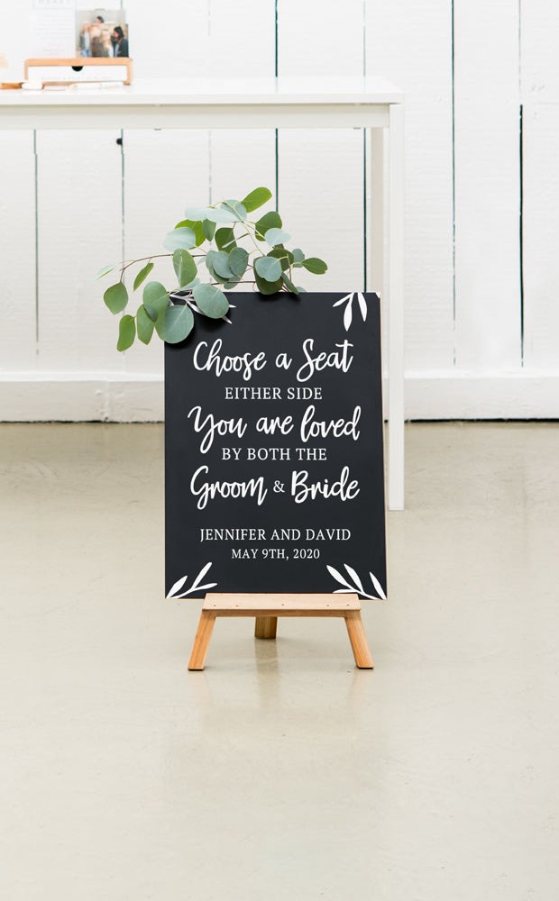 Category Slider - Chalkboard Choose A Seat Signs