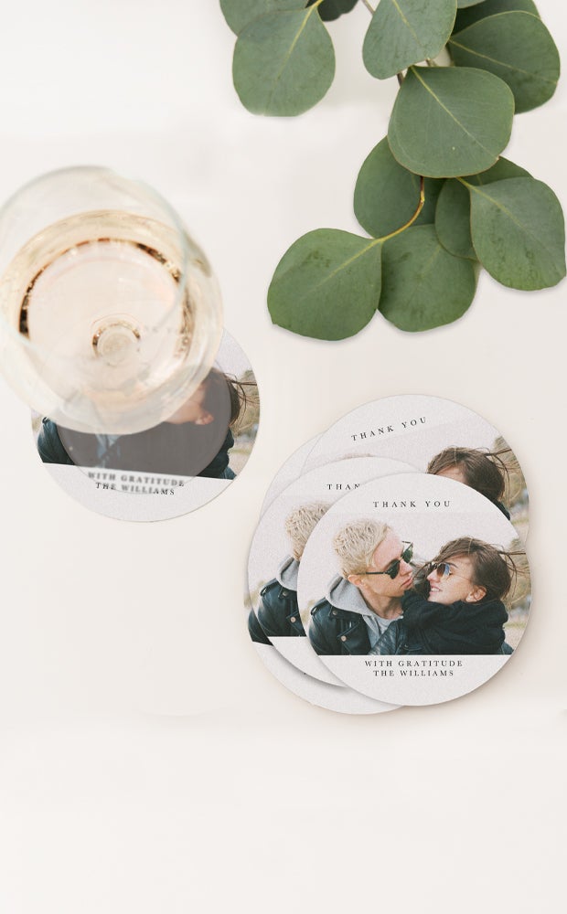 Category Slider - Custom Printed Round Paper Coasters with Photo