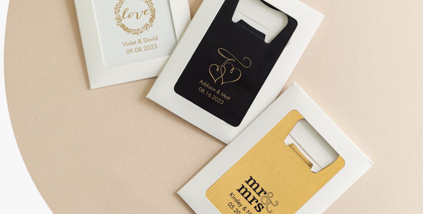 Personalized Credit Card Bottle Openers