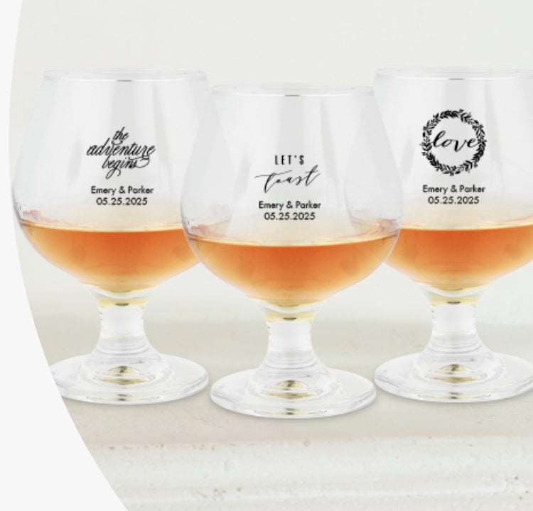 Landing Page - Personalized Brandy Glass Favor