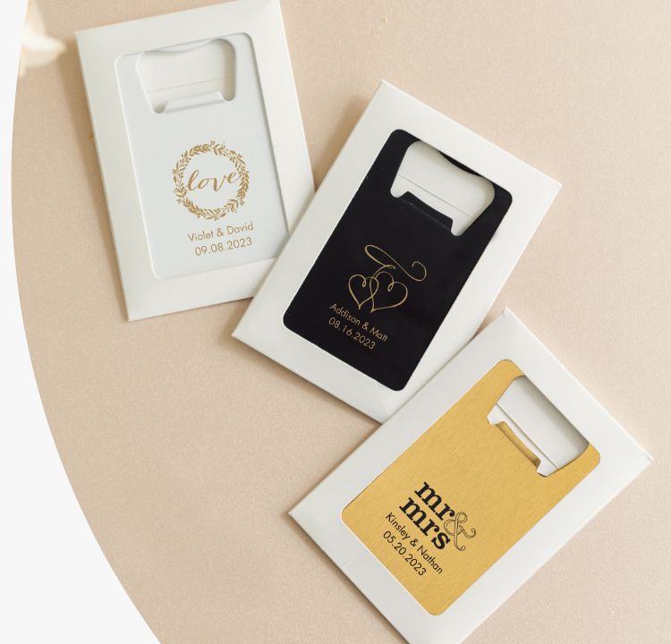 Personalized Metal Credit Card Bottle Openers