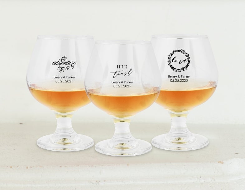 Shop Personalised 9.5 oz Brandy Glass