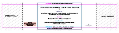 Full Color Water Bottle Label Template